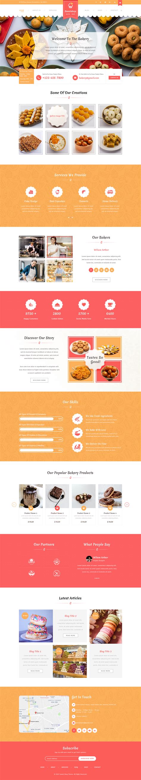 Sweet Shop WordPress Theme Sweet WP Theme