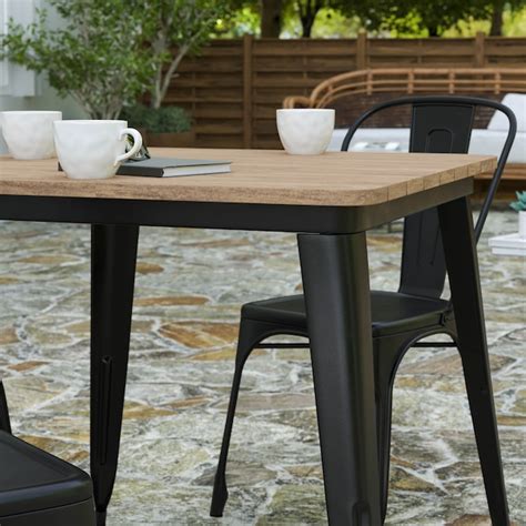 Merrick Lane Dryden Indoor/Outdoor Dining Table; 31.5-in Square All ...