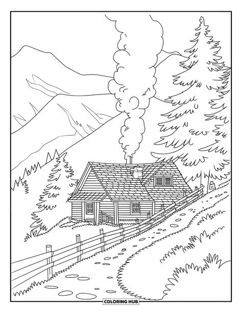 85+ Scenic Coloring Pages for Kids & Adults (Free Printable PDFs)