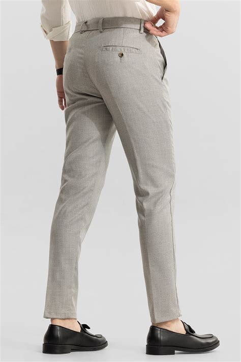 Buy Men's Rigor Grey Formal Trousers Online | SNITCH