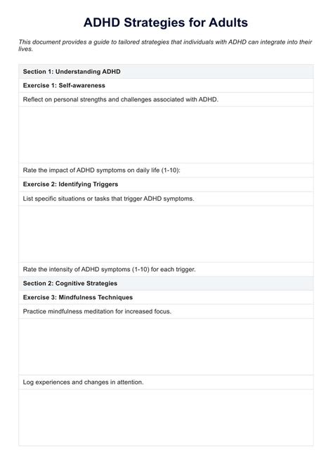 ADHD Scoring Scale & Example | Free PDF Download