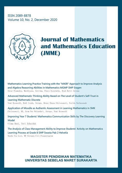 Journal of Mathematics and Mathematics Education