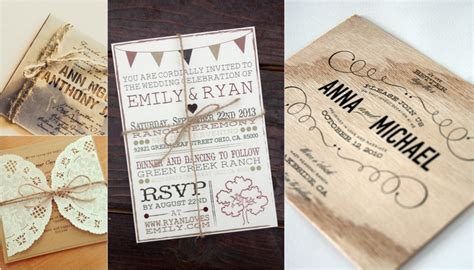 Image result for DIY Rustic Wedding Invitations