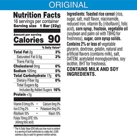 Kellogg Rice Krispies Cereal Nutrition Facts | Besto Blog