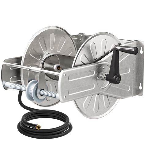 Amazon.com: GREENER Stainless Steel Hose Reel For Outside,Wall Mount ...