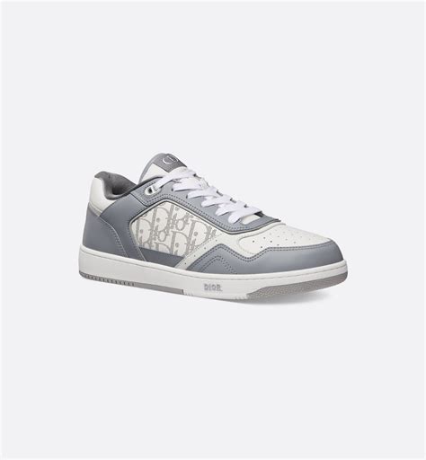 B27 Uptown Low-Top Sneaker Dior Gray Smooth Calfskin and White Dior ...