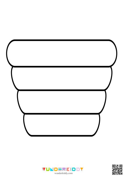 Printable Template Flower Pot for Mother's Day Crafts for Kids