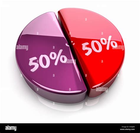 Pie Chart 50 - 50 percent Stock Photo - Alamy