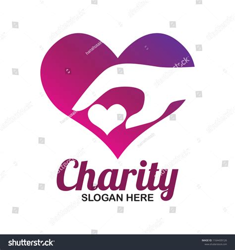Charity Care Logo Emblems Insignia Text Stock Vector (Royalty Free ...