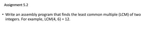 Image result for Assembly Language Program to Fine LCM of 2 Numbers