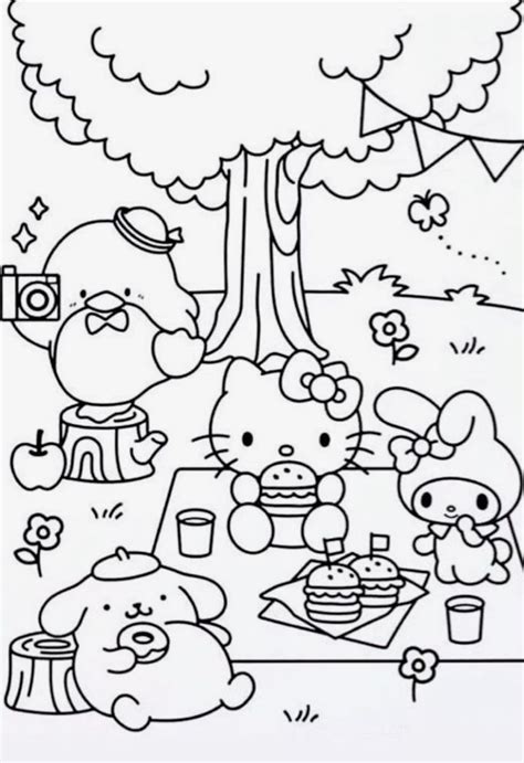 Hello kitty coloring page – Artofit