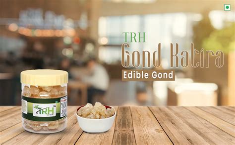 TRH Gond Katira Edible Gum,Kathila Gum, Tragacanth Gum (300gm) : Amazon ...