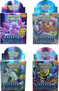 MOONZA Pokemon Playing Cards Sword & Shield Silver Tempest 4 Packs (200 ...