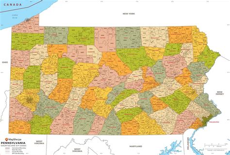 Printable Pennsylvania Zip Code Map