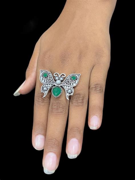 Oxidised Rings - Buy Oxidised Silver Rings for Women Online - The Jewelbox