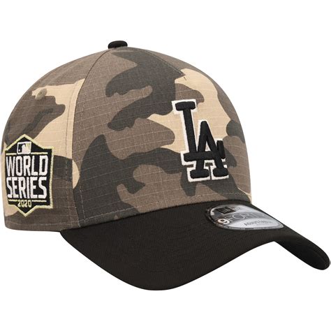 Men's Los Angeles Dodgers New Era Camo Crown A-Frame 9FORTY Adjustable Hat