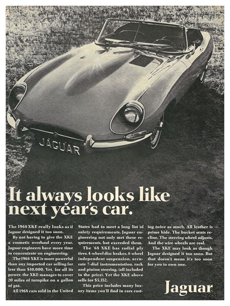 1968 Jaguar XKE Advertisement