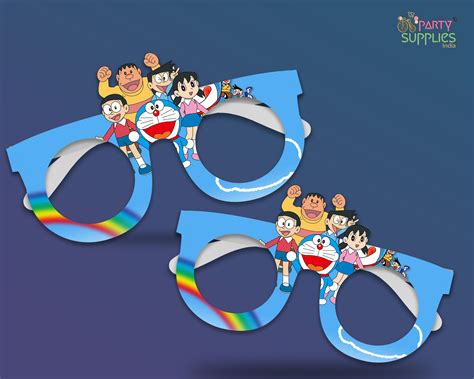 Doremon Theme Birthday Party glasses | Customized Party Supplies ...