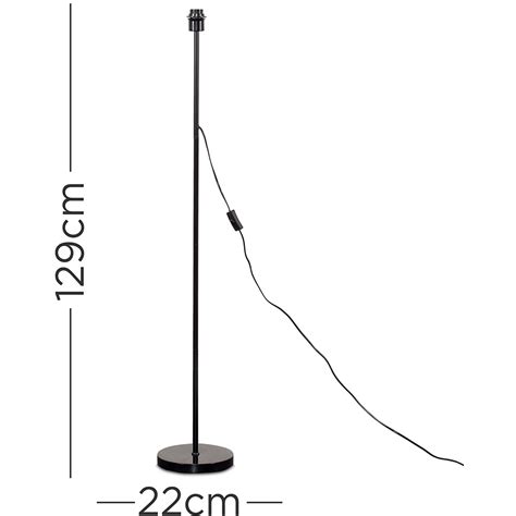 Modern Standard Black Metal Finish Floor Lamp Base