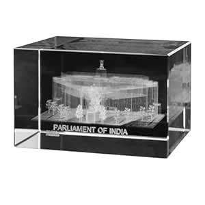 Kebica 3D Laser Engraved Crystal Block Paper Weight Desk Accessory with ...