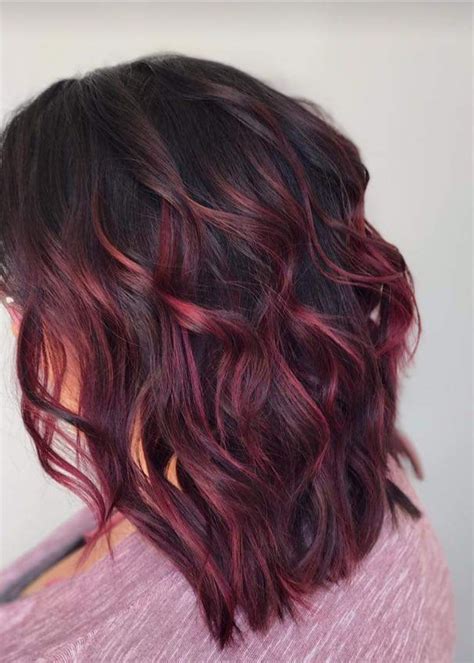 Burgundy ombre | Fall hair color for brunettes, Short ombre hair, Hair ...