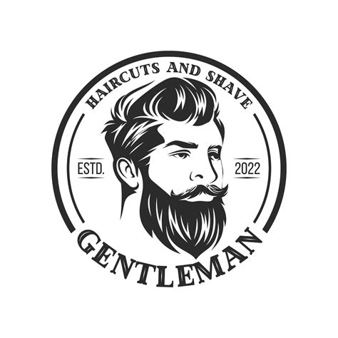 Beard Logo Vector Illustration, Barbershop Logo template, Haircut men ...