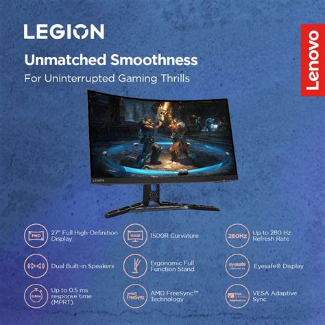 Lenovo 68.58 cm (27 inch) Curved Full HD VA Panel 99% sRGB, 90% DCI-P3 ...