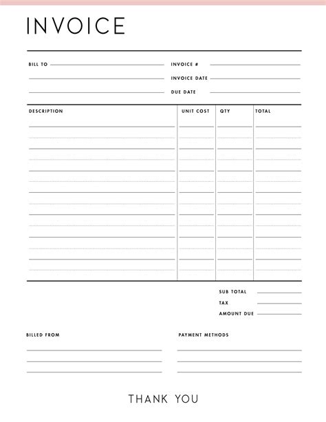 Free Invoice Form Download 的图像结果
