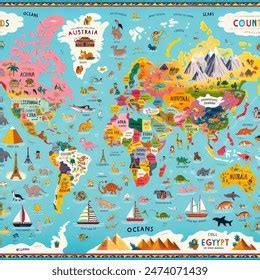 Kid-Friendly World Map 的图像结果