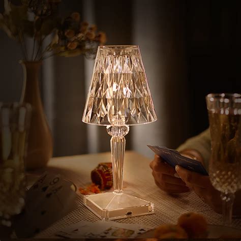 Buy ro:sha Crsytalline Wireless Acrylic LED Table Lamps with Cozy Warm ...