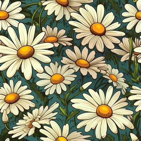Spring Daisy Flower Pattern 的图像结果