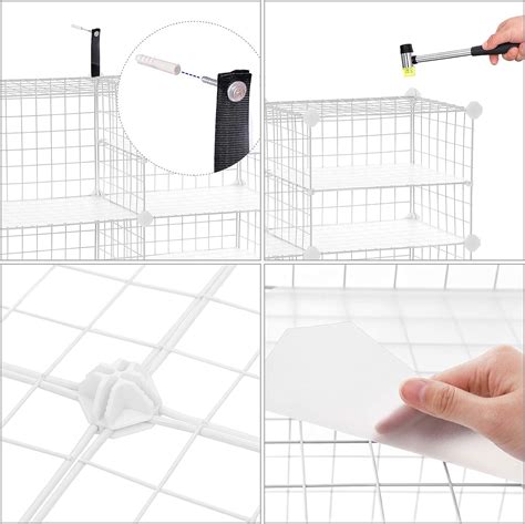 Buy SONGMICS Cube Storage, 18 Pair Shoe Rack, DIY Shoe Storage ...