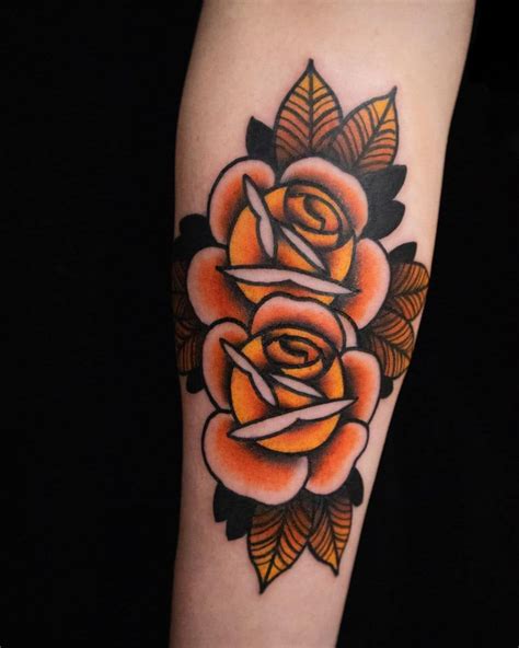 63 Traditional Rose Tattoo Designs You Need To See! | Traditional rose ...