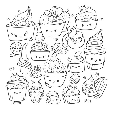Dessert Coloring Pages