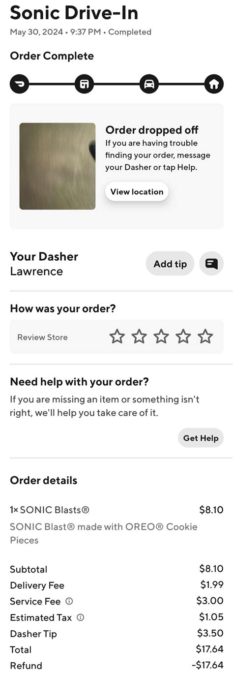 They left my sonic ice cream upside down... : r/doordash