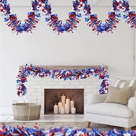 Red White Blue Tinsel Garlands,King Coronation Decor | Ubuy India
