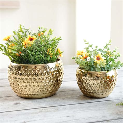 Honeycomb Metal Planter, Set – Behoma