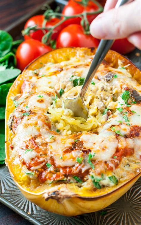 Easy Cheesy Vegetarian Spaghetti Squash Lasagna   Peas And  