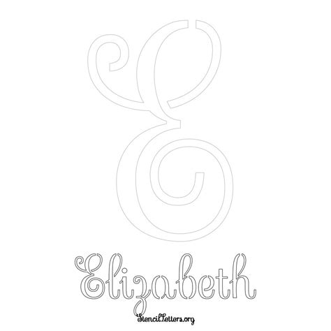 Elizabeth Free Printable Name Stencils with 6 Unique Typography Styles ...