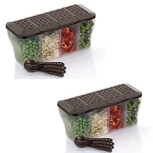 Buy SORATH 4 in 1 Multipurpose 4 Section Kitchen, Fridge Storage ...