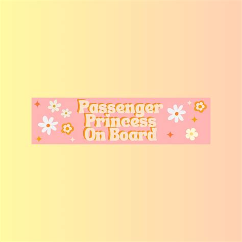 Passenger Princess Bumper Sticker - Etsy