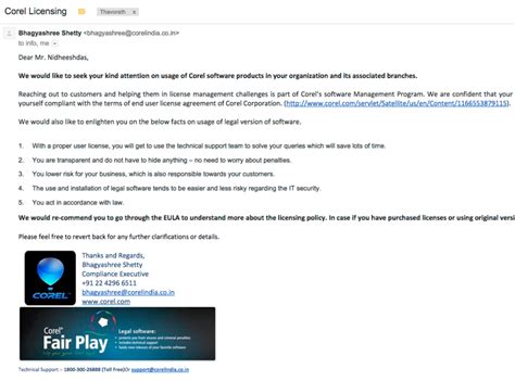 Aditya Promoters Pvt. Ltd. — Fooling people with the name of Corel