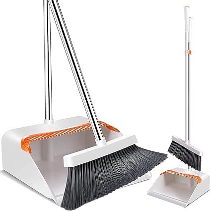 Kiesh Broom and Dustpan [2025 Upgrade] Dust pan Broom Set with Upgrade ...