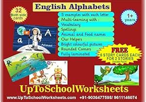 Buy English Alphabet ABC Flash Cards with Pictures for Kids-Phonics ...