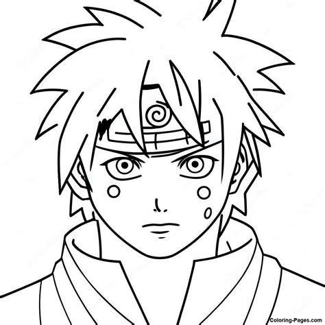 Sasuke With Sharingan Coloring Page | Coloring-Pages.com
