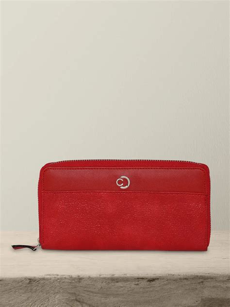 Buy Caprese Olivia Wallet Large Zip Around Red @ Rs.499 | Caprese Bags ...