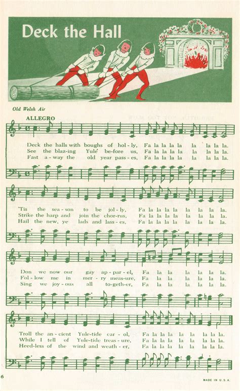 Lyrics Deck The Halls Printable