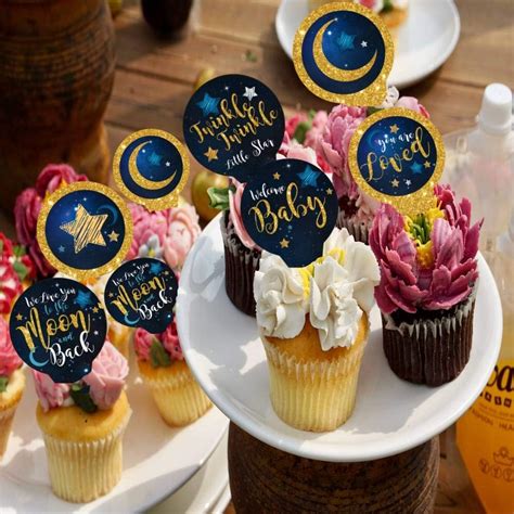 Buy Bitrutop 36 Pieces Twinkle Litter Star Cupcake Toppers for Party ...