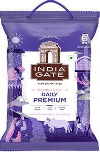 INDIA GATE Flavourful & Fine Daily Premium | Long & Slender Grains ...