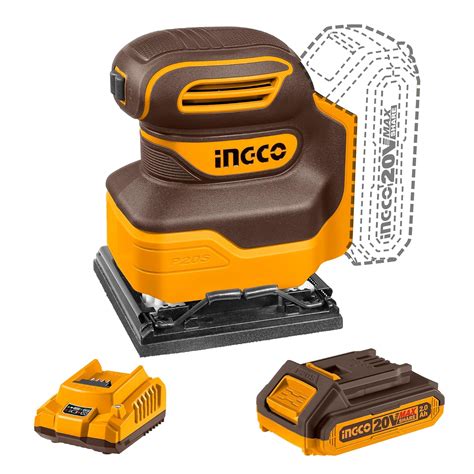 INGCO 20V Cordless 1/4 Sheet Sander 12000RPM Electric Orbital Sander